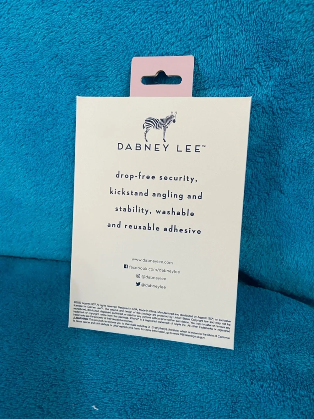 Dabney Lee Silver Glitter Phone Ring Holder with Iridescent Rainbow Metal